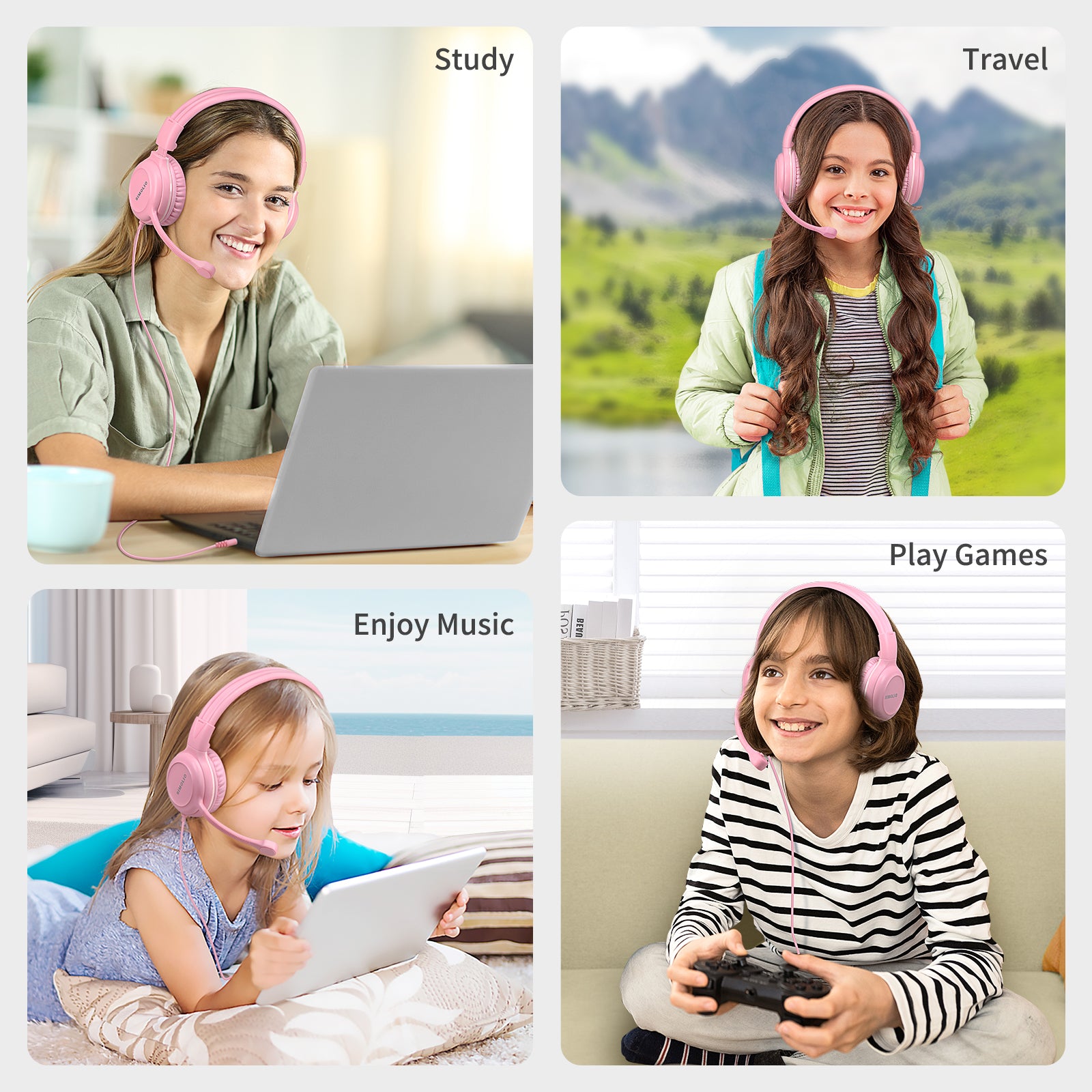 Kids Headphones with Microphone for School kd-1 play and study