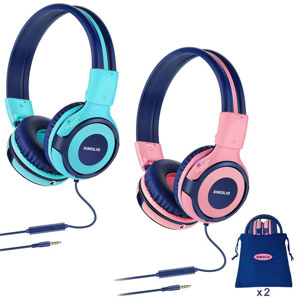 Kids Headphones for School Mint_Pink