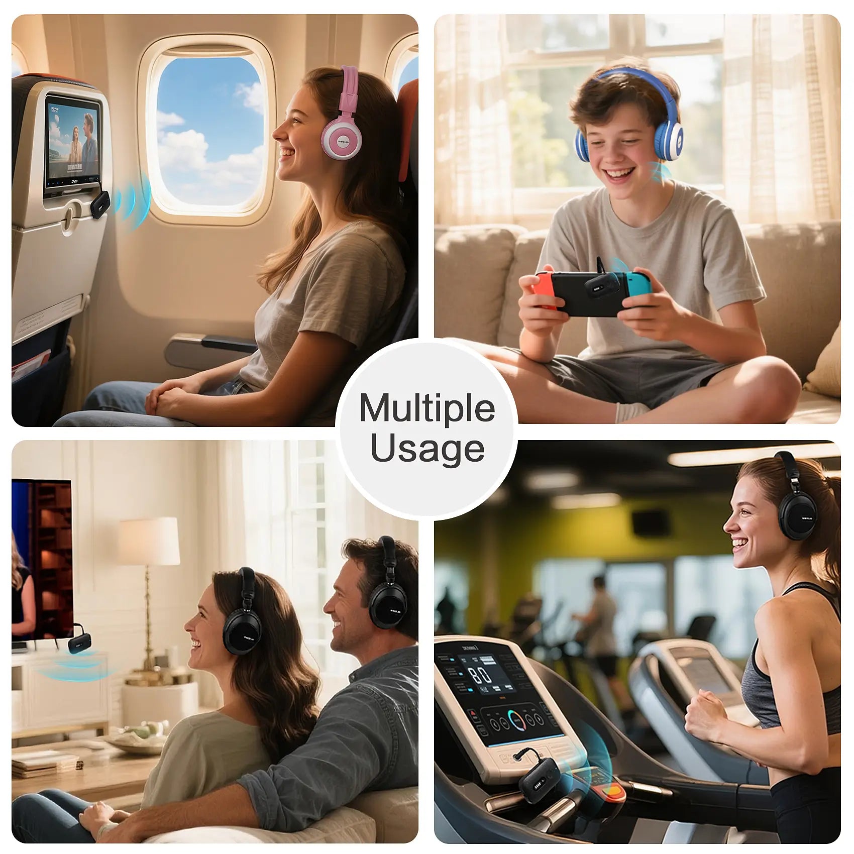 SIMOLIO Airplane Bluetooth Transmitter for Earbuds/Headphones JH-203A Simolio Electronics