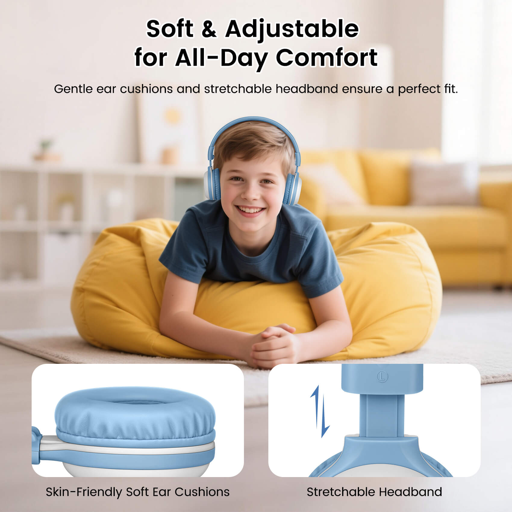 SIMOLIO AuraCast Bluetooth Headphones for Kids JH-714 Simolio Electronics