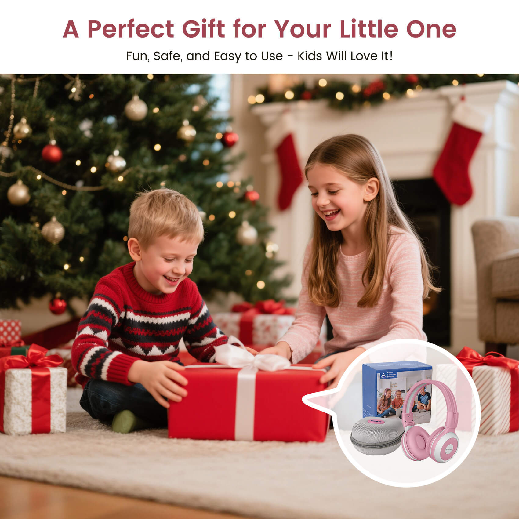 SIMOLIO AuraCast Bluetooth Headphones for Kids JH-714 Simolio Electronics