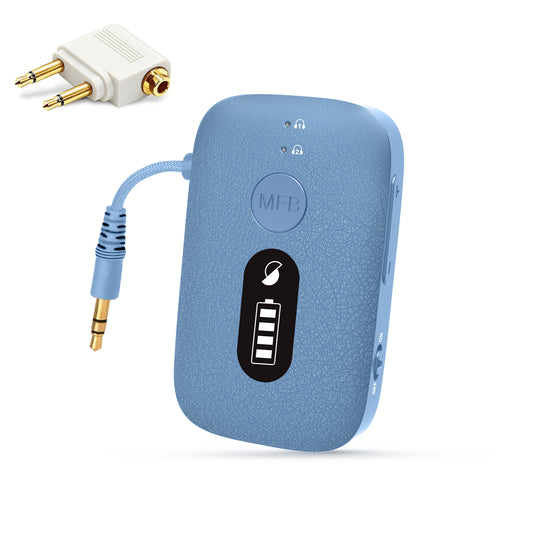 SIMOLIO Airplane Bluetooth Transmitter for Earbuds/Headphones JH-203A-Blue Simolio Electronics