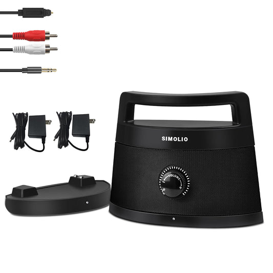 SIMOLIO Wireless TV Speakers for Elderly (SM-621D Plus) Black Simolio Electronics