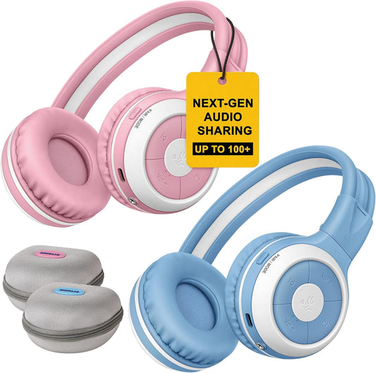 SIMOLIO AuraCast Kids Headphones with Audio Sharing JH-714, 2 Pack Simolio Electronics