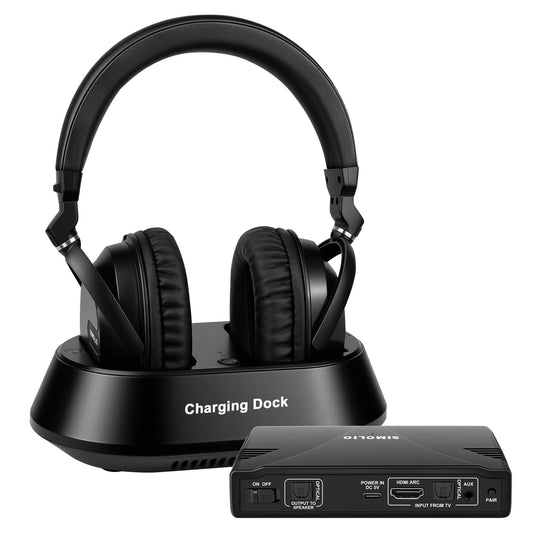 SIMOLIO JH-757O Wireless TV Headphones with HDMI ARC & Charging Dock Simolio Electronics
