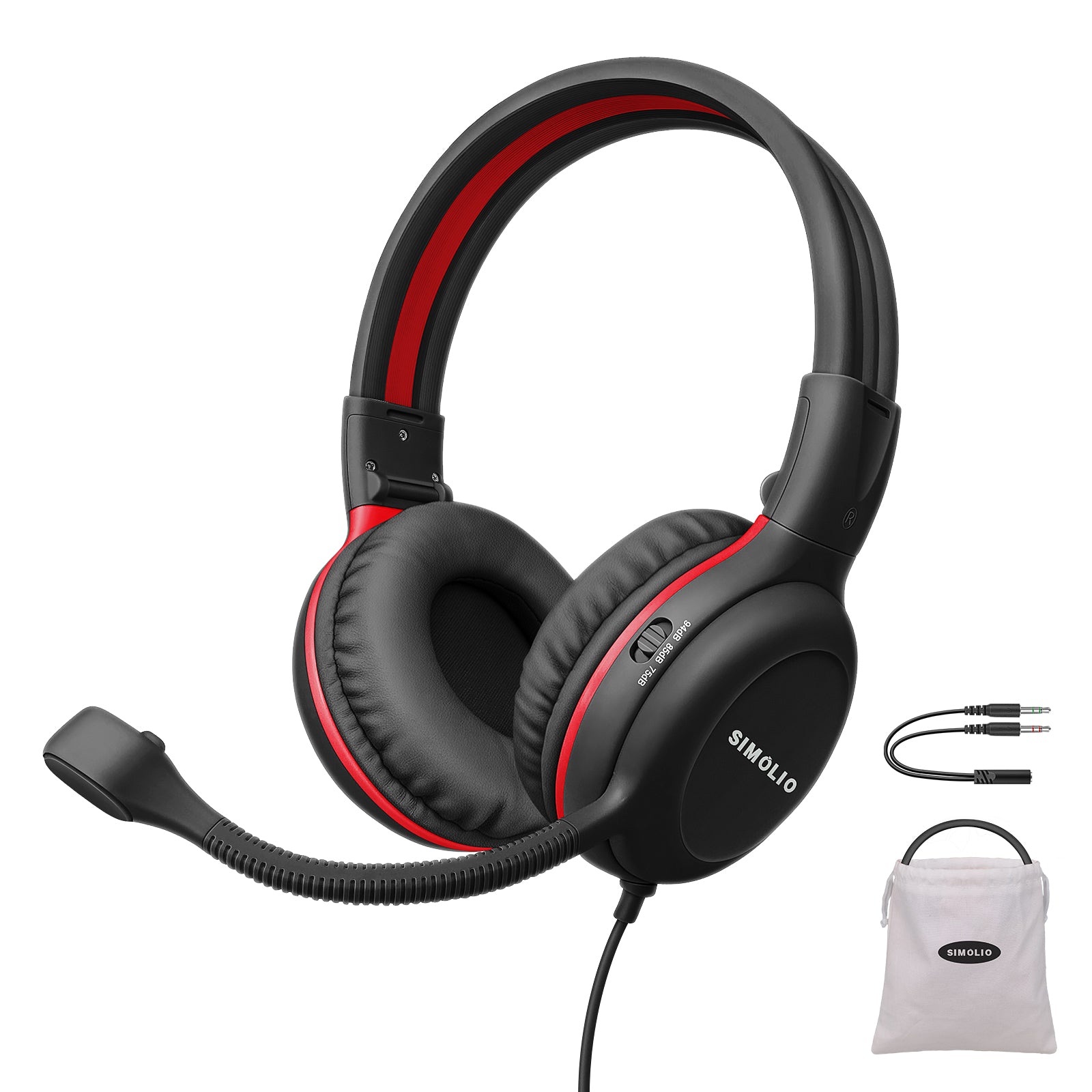 Kids Headphones with Microphone for School kd-1 black