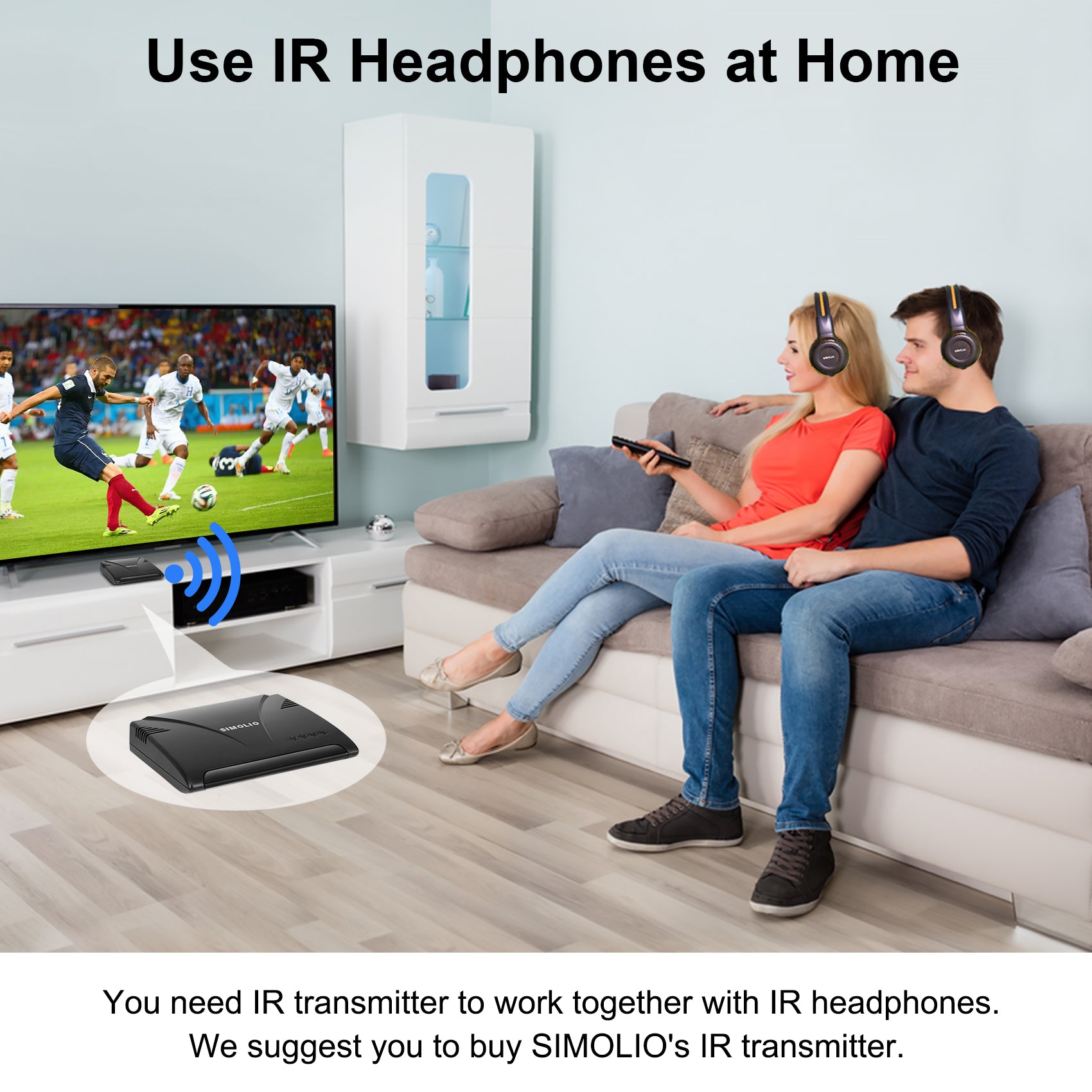 SIMOLIO SM-561D4 kids wireless car headphones DVD player work with TV