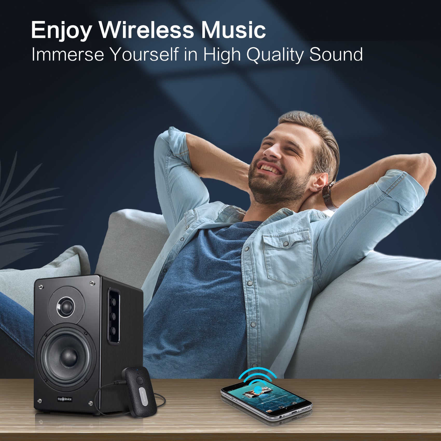 SIMOLIO Bluetooth Receiver for Car for Music Streaming