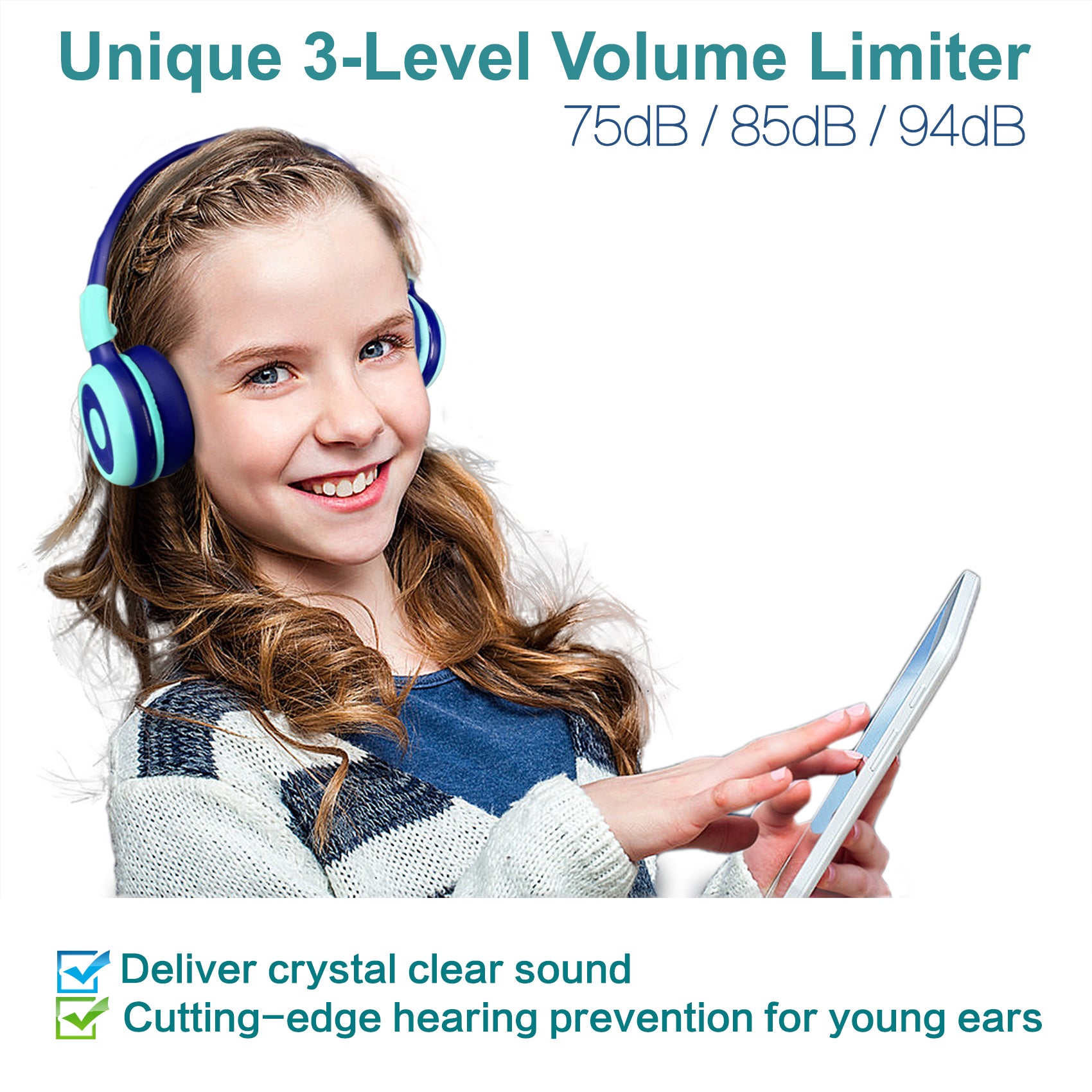 Simolio JH-712 kids wireless headphones children hearing protection
