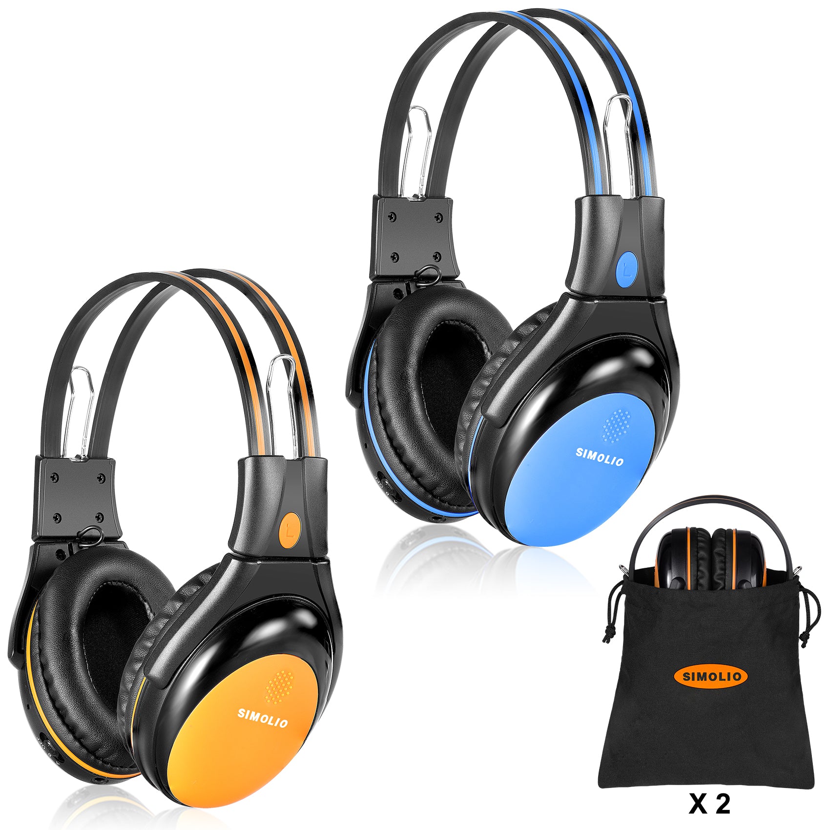 SIMOLIO SM-562B1O1 wireless IR frequency car headphones hearing protection
