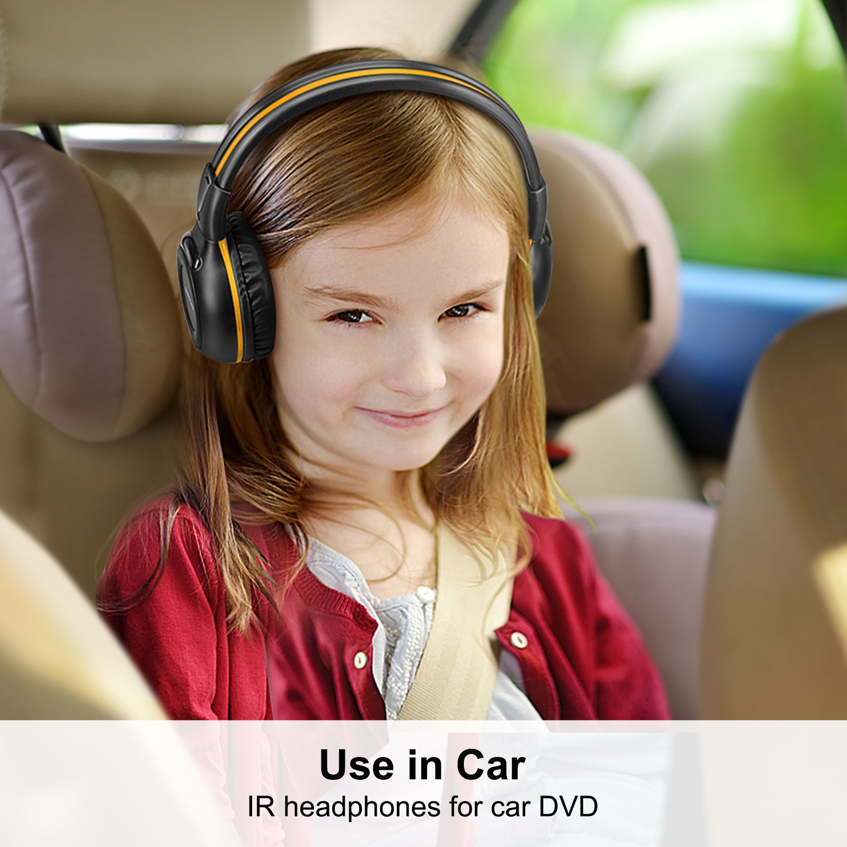 SIMOLIO SM-561D2 kids wireless car headphones DVD player dual channels