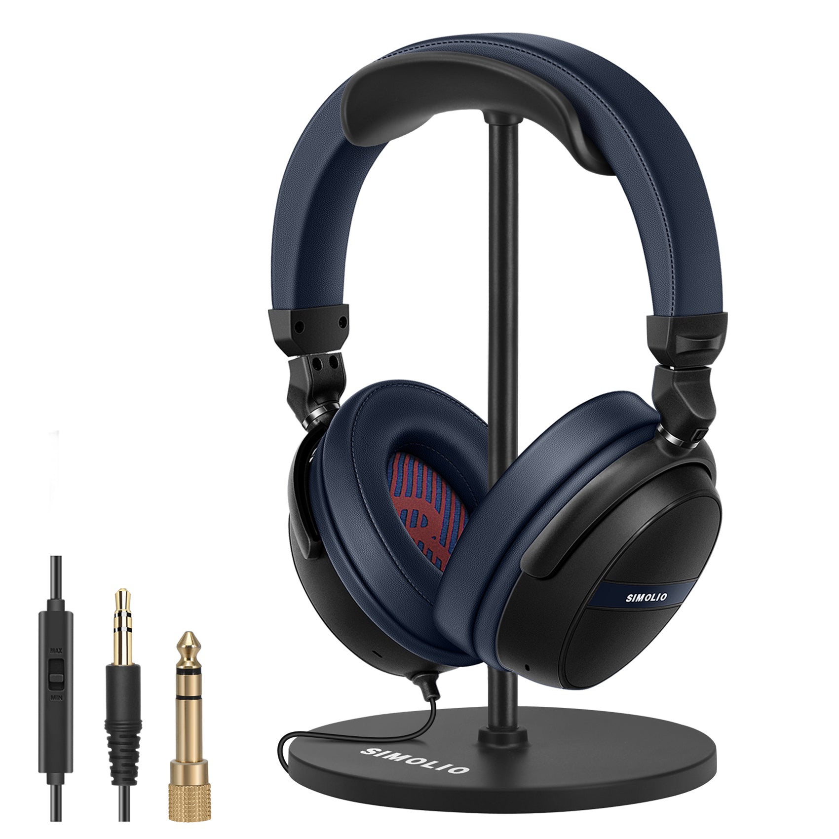 SIMOLIO-Long-Cord-Headphones-for-TV-PC-with-Headset-Stand-SM-906TVB
