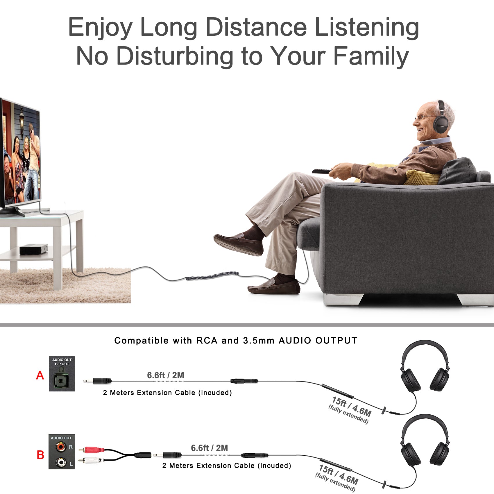 SIMOLIO-Long-Cord-Headphones-for-TV-and-PC-without-disturbing-others-SM-906TV
