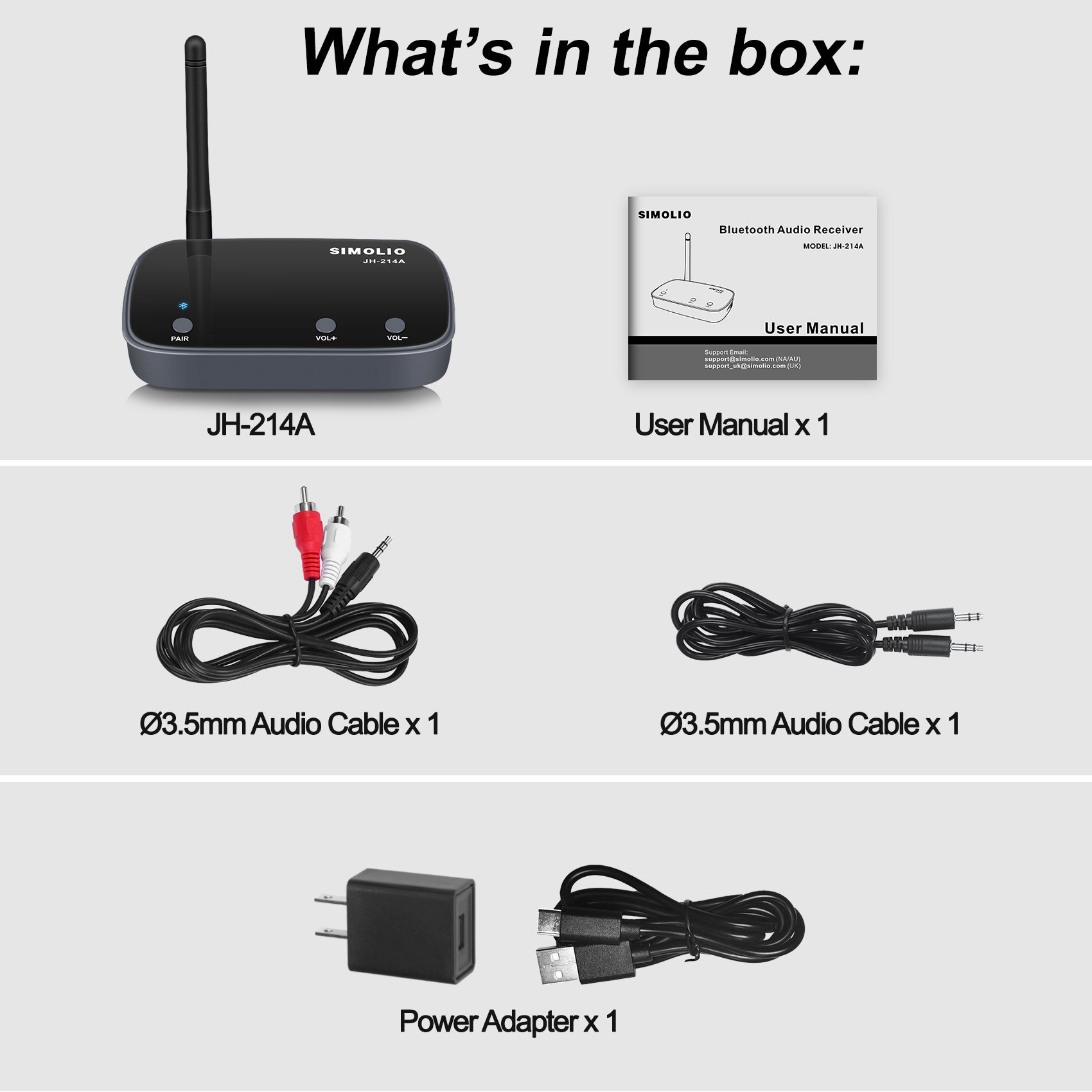 SIMOLIO Wireless Receiver for Music Streaming Accessories