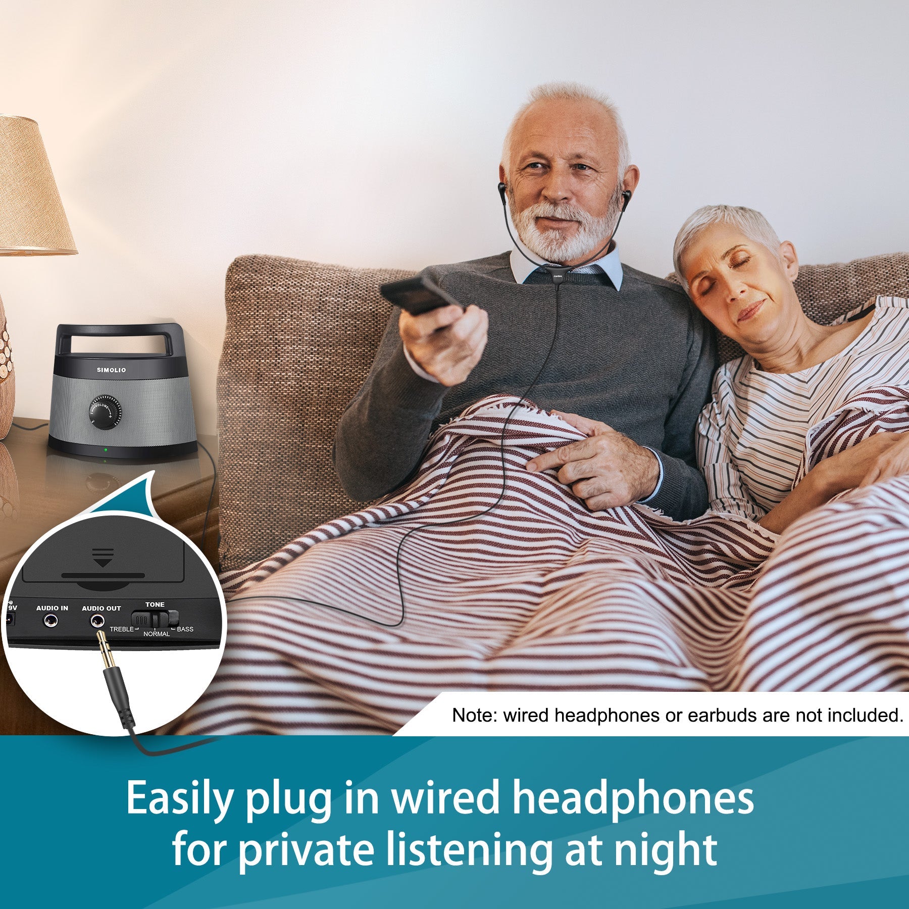 SIMOLIO SM-621D portable wireless speakers for TV provate listening