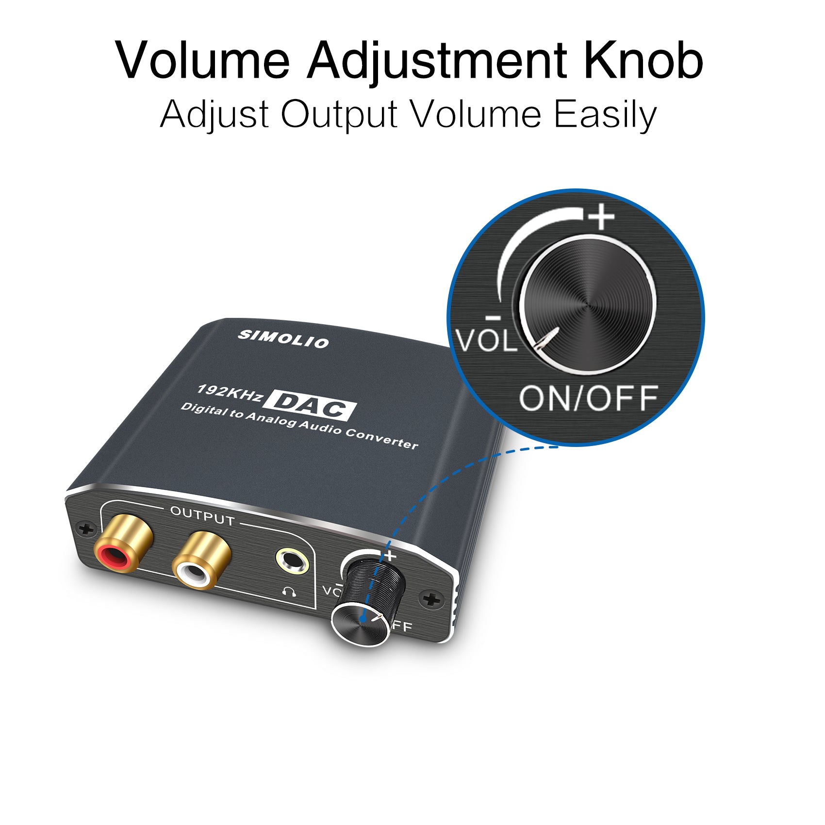 Volume Rocker Analogue SIMOLIO Digital to Analog Audio Converter (SM-DAC01) – Simolio Electronics