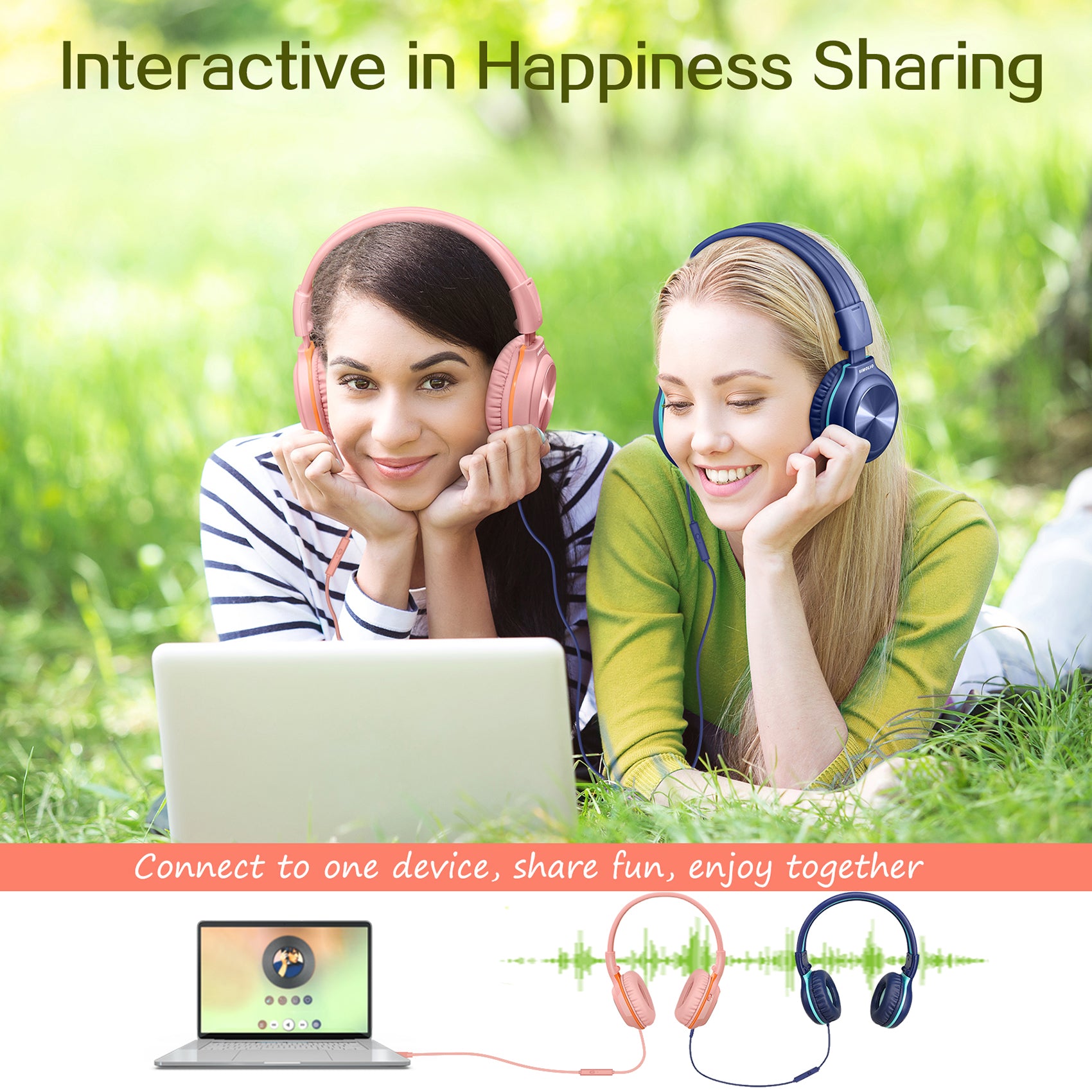 Simolio Wired Over Ear Headphones Adults Shareport