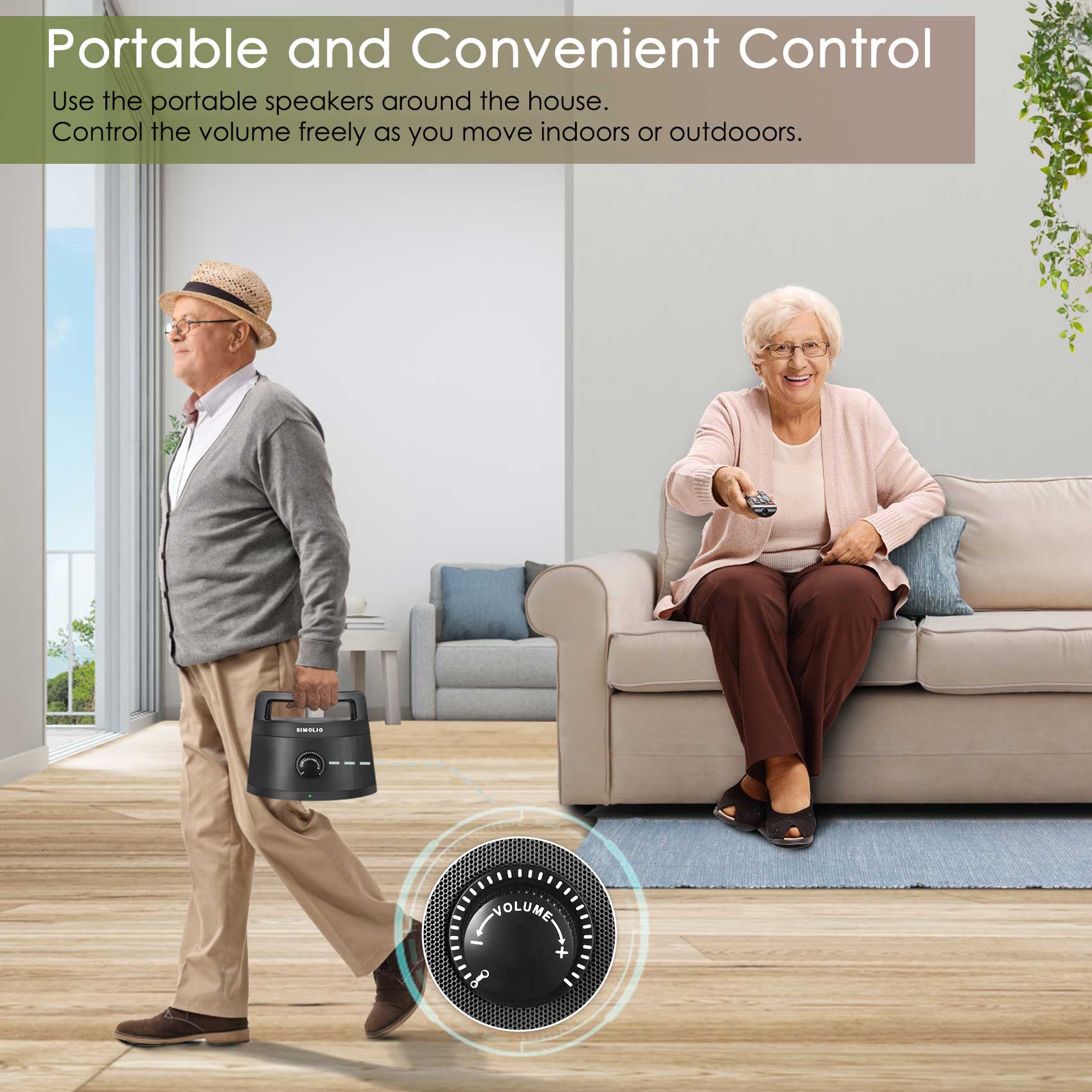 Portable TV Speaker for Hard of Hearing