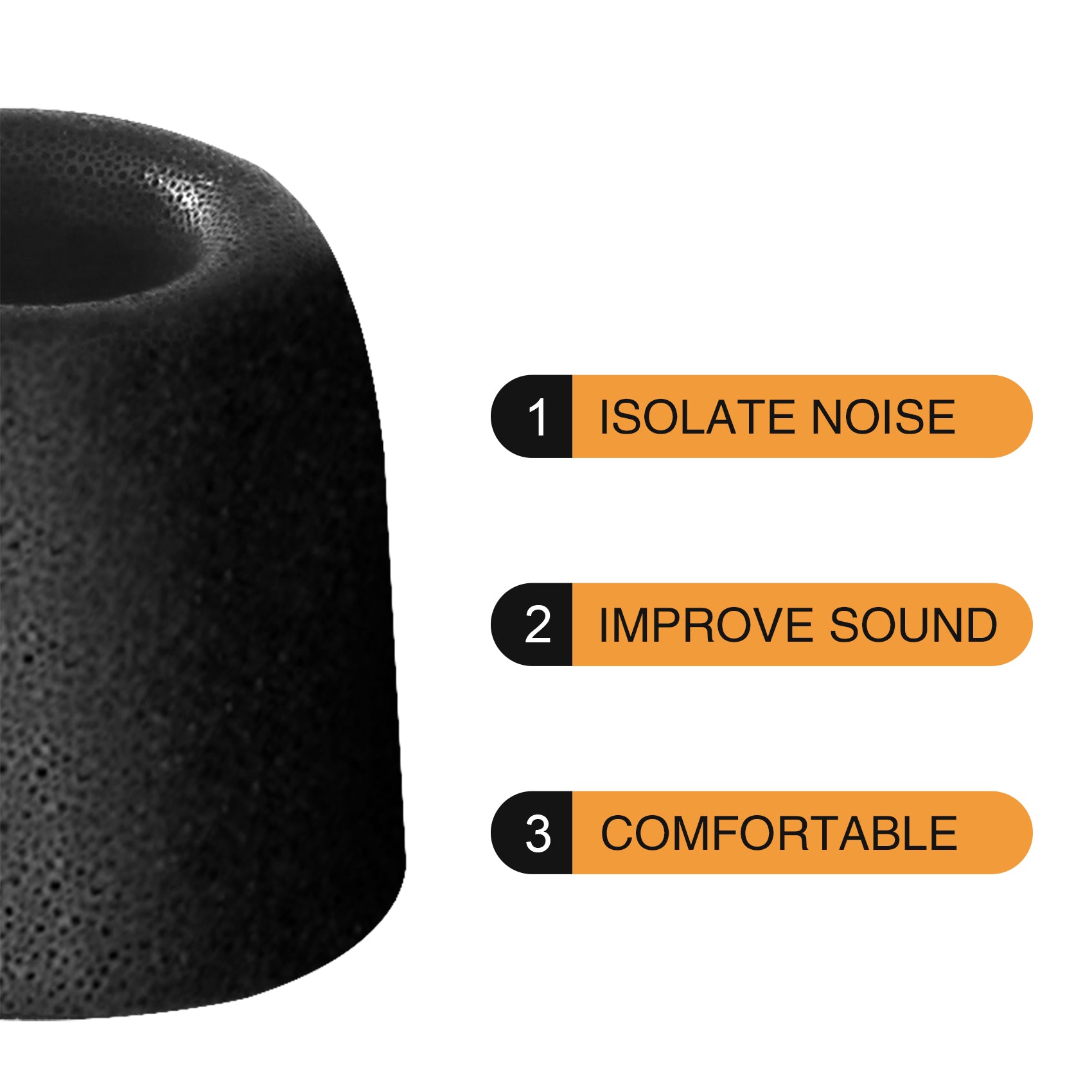 SIMOLIO SM-001S replacement ear tips for wireless tv headphones comfortable isolation noise