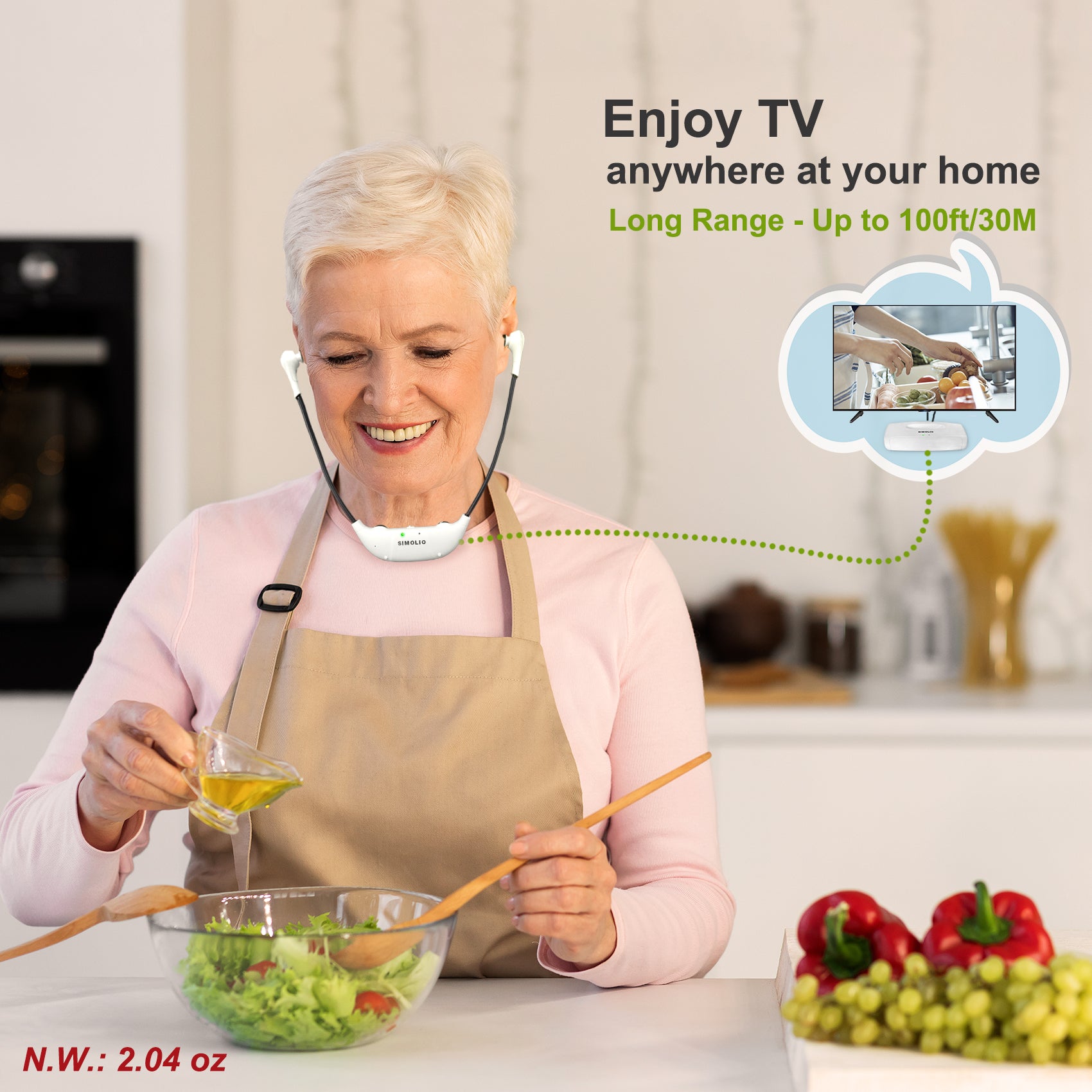 SIMOLIO Wireless TV HeadSet for TV (SM-823D Pro) – Simolio