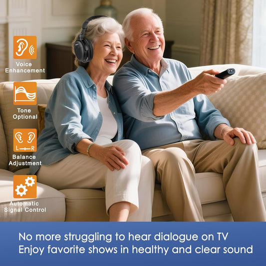 SIMOLIO Wireless TV Headphones for Seniors & Hard of Hearing (SM-825D Pro) Simolio Electronics