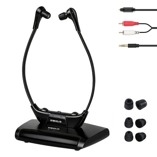 SIMOLIO TV Headphones Wireless for Seniors and Elderly SM-823D Pro Simolio Electronics
