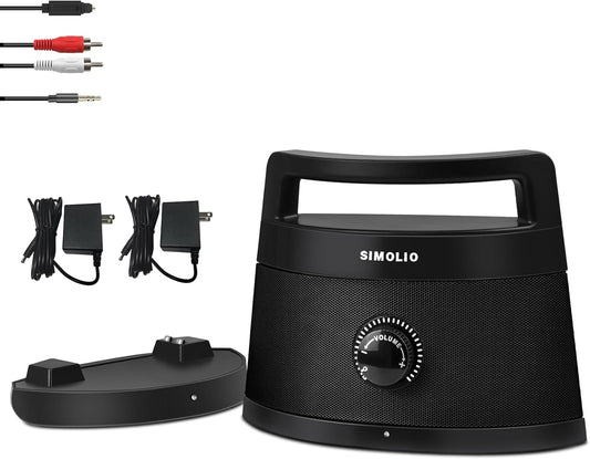SIMOLIO Wireless TV Speakers for Elderly (SM-621D Plus) Black Simolio Electronics