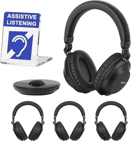 SIMOLIO Wireless Group Listening Headphones Set for TV JH-747D Simolio Electronics