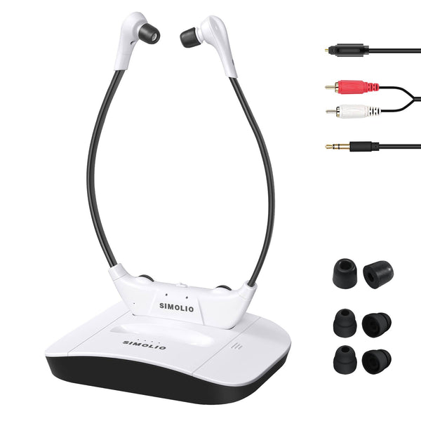SIMOLIO Wireless Headset for TV for Elderly and Hard of Hearing (SM-824D1)