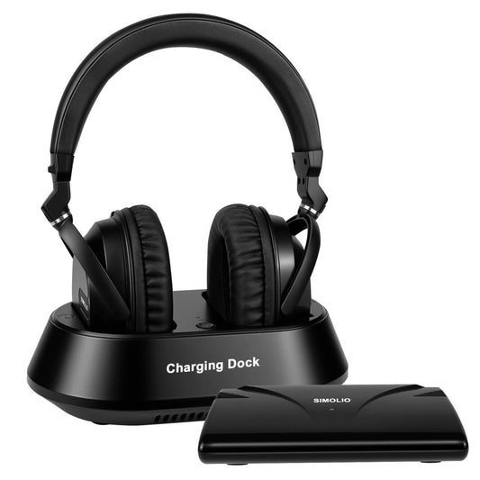 SIMOLIO  Wireless TV Headphones with Charging Dock & Transmitter JH-757B Simolio Electronics