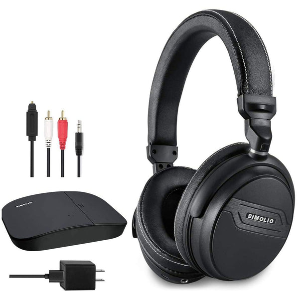 SIMOLIO SM-826D wireless tv headphones for seniors and hard of hearing